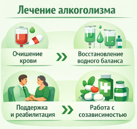 лечение алкоголизма в Нижней Салде этапы